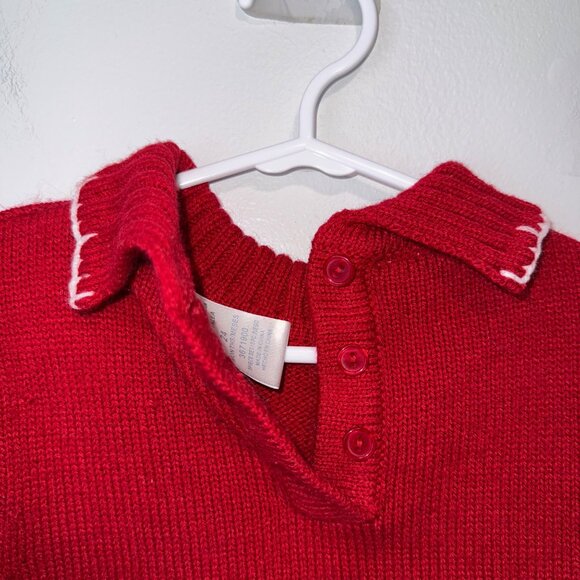 Bt Kids Red Knit Sweater With Reindeer Appliqué For Toddlers Santa Hat - Picture 7 of 8